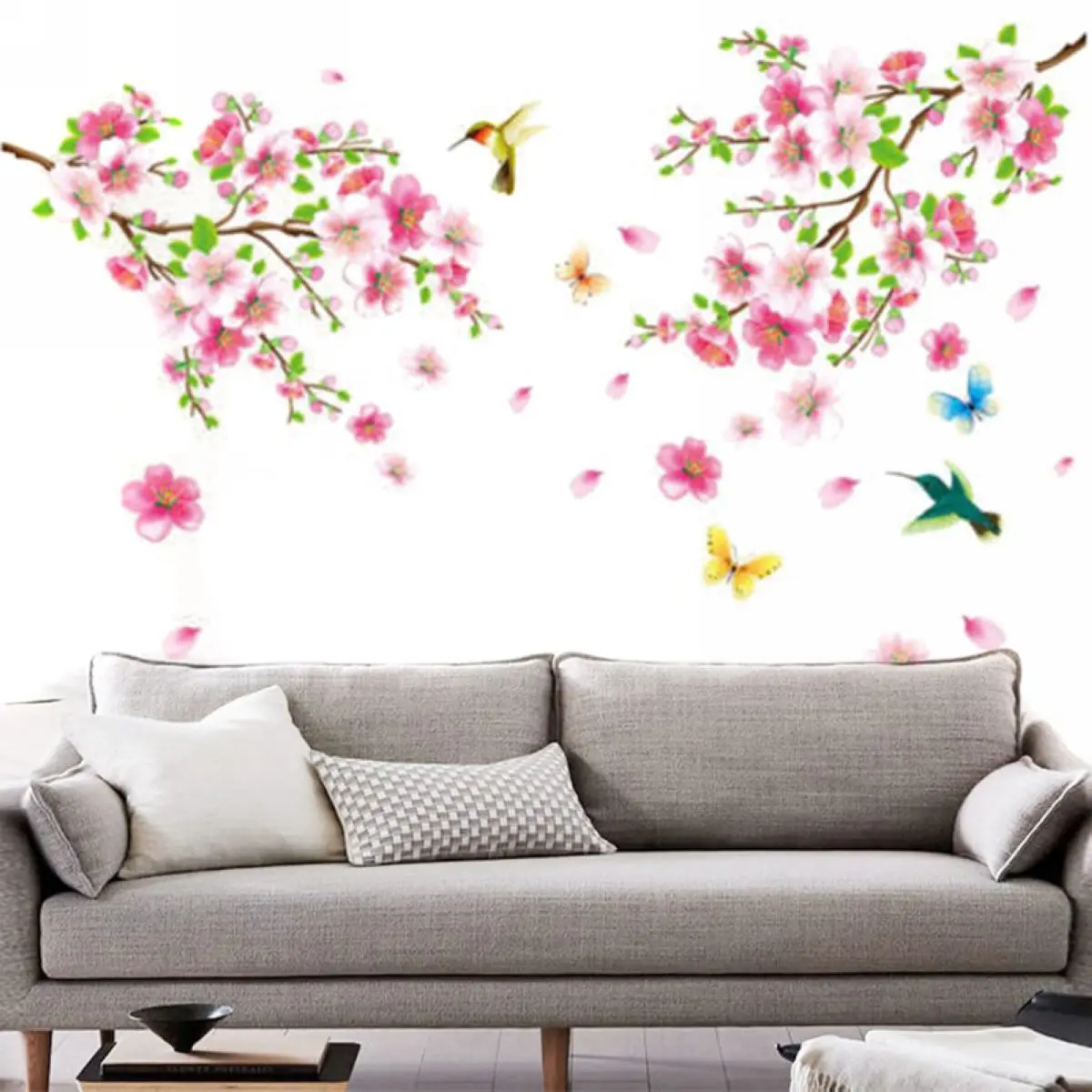 JX-LCLYL Removable Flowers Butterfly Wall Stickers Decal Art Vinyl Mural Room Decor DIY