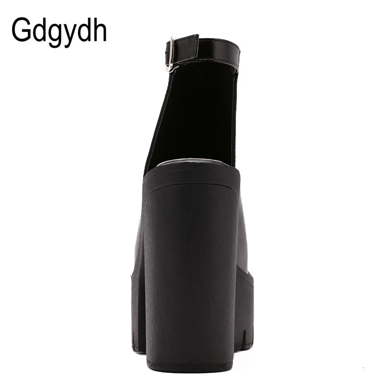US $28.19 Gdgydh Hot Sale European Women Summer Shoes Slingbacks High Heels Sandals Platform Casual Shoes For Party 2020 New Black Size 42