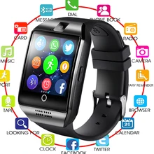 2019 QUNIWO Bluetooth Smart Watch Men Q18 With Touch Screen Big Battery Support TF Sim Card