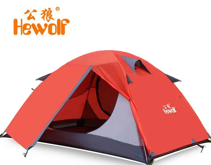Hewolf Открытый Кемпинг 2 Человек Алюминиевая Палатка Цвет: хаки Вес: 2,4 кг Размер: 200 см* 140 см* 110 см
