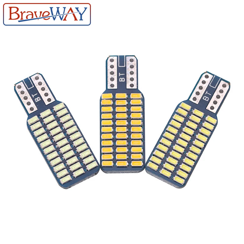 BraveWay T10 192 194 168 W5W светодиодный лампы 33 SMD 3014 автомобильные задние фонари купольная лампа белый DC 12V Canbus без ошибок