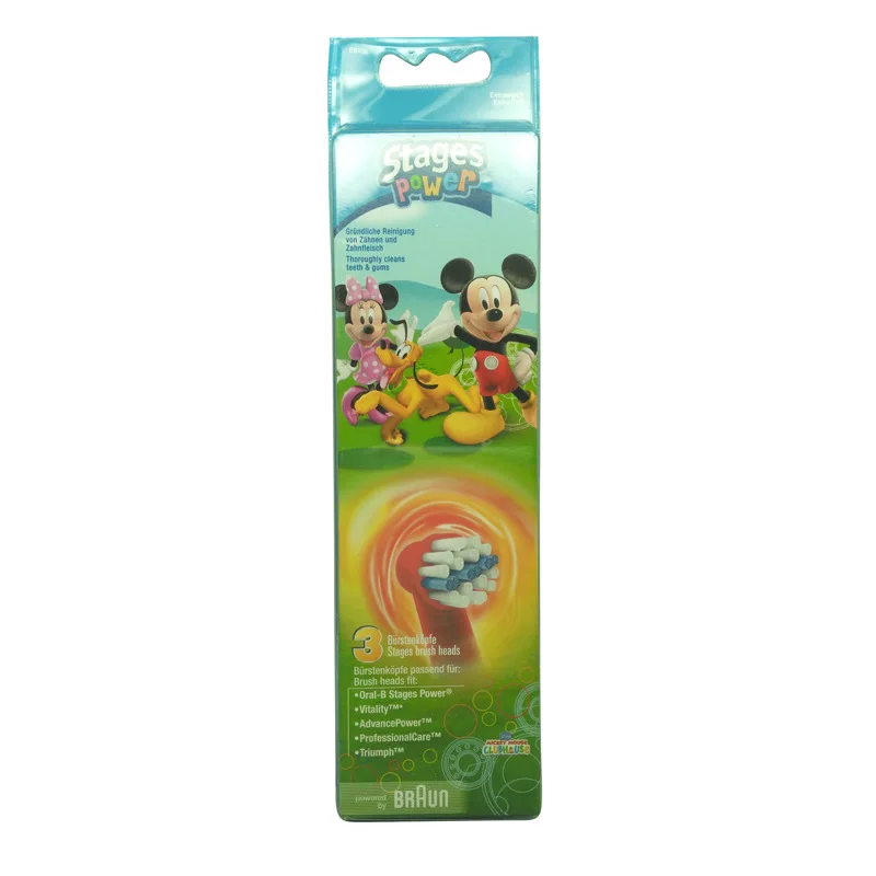 Oral B Kids Микки Маус сменные насадки для зубных щеток насадка зубной щетки Oralb 3