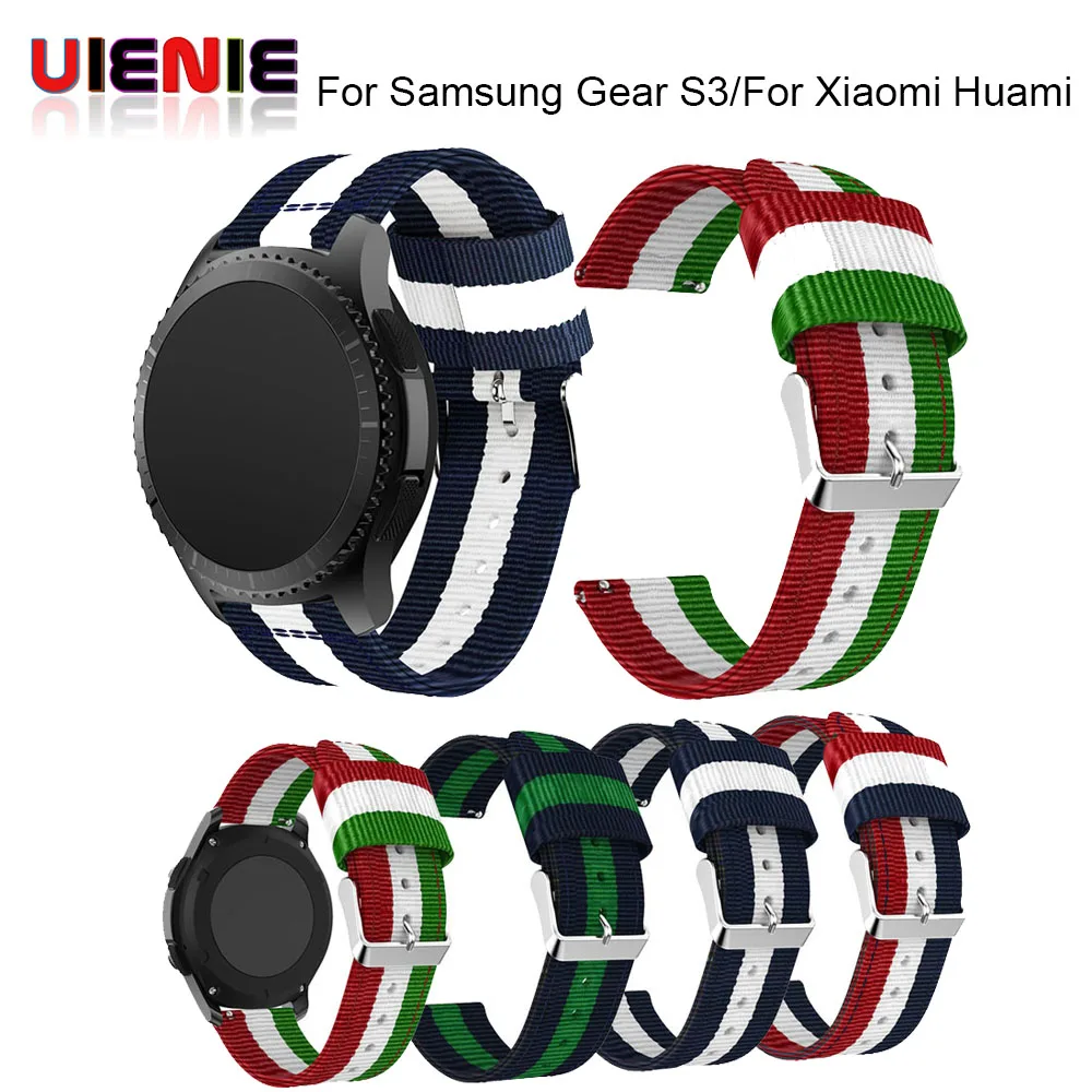 

2018 Watch Strap Fine Woven Nylon Adjustable Replacement Band Sport Strap for Samsung Gear S3/For Xiaomi Huami Watchbands