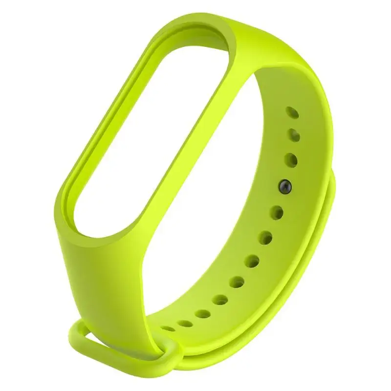 Силиконовый ремешок на запястье, браслет, ремень для Xiaomi mi, ремешок, 4 браслета, глобальный Смарт-часы с полями,, подходит для mi Band - Цвет: Зеленый