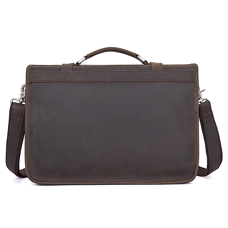 القادمون الجدد خمر جلد طبيعي jmd بني اللون الرجال حقيبة يد حقيبة الكتف أزياء رسول حقيبة crossbody 7377R
