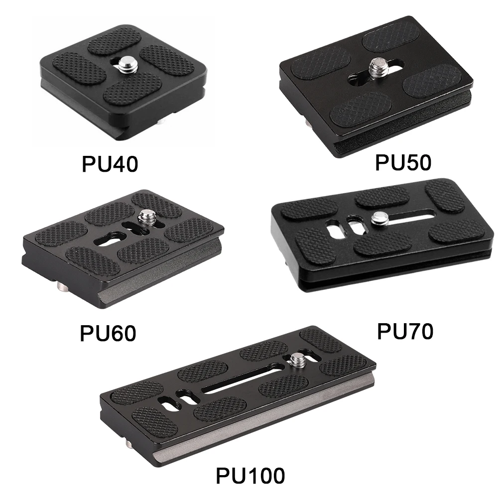 

Kaliou PU50 PU60 PU100 Quick Release Plate with 1/4" Screw Mount For Arca Swiss Benro Monopod Tripod Ball Head Camera Accessory