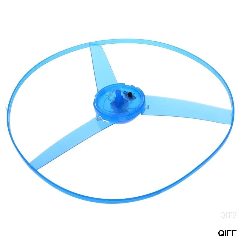 هبوط السفينة والبيع بالجملة الصمام اللمعان البلاستيك سحب سلسلة تحلق الصحن المروحة لعبة القرص هليكوبتر جديد May06