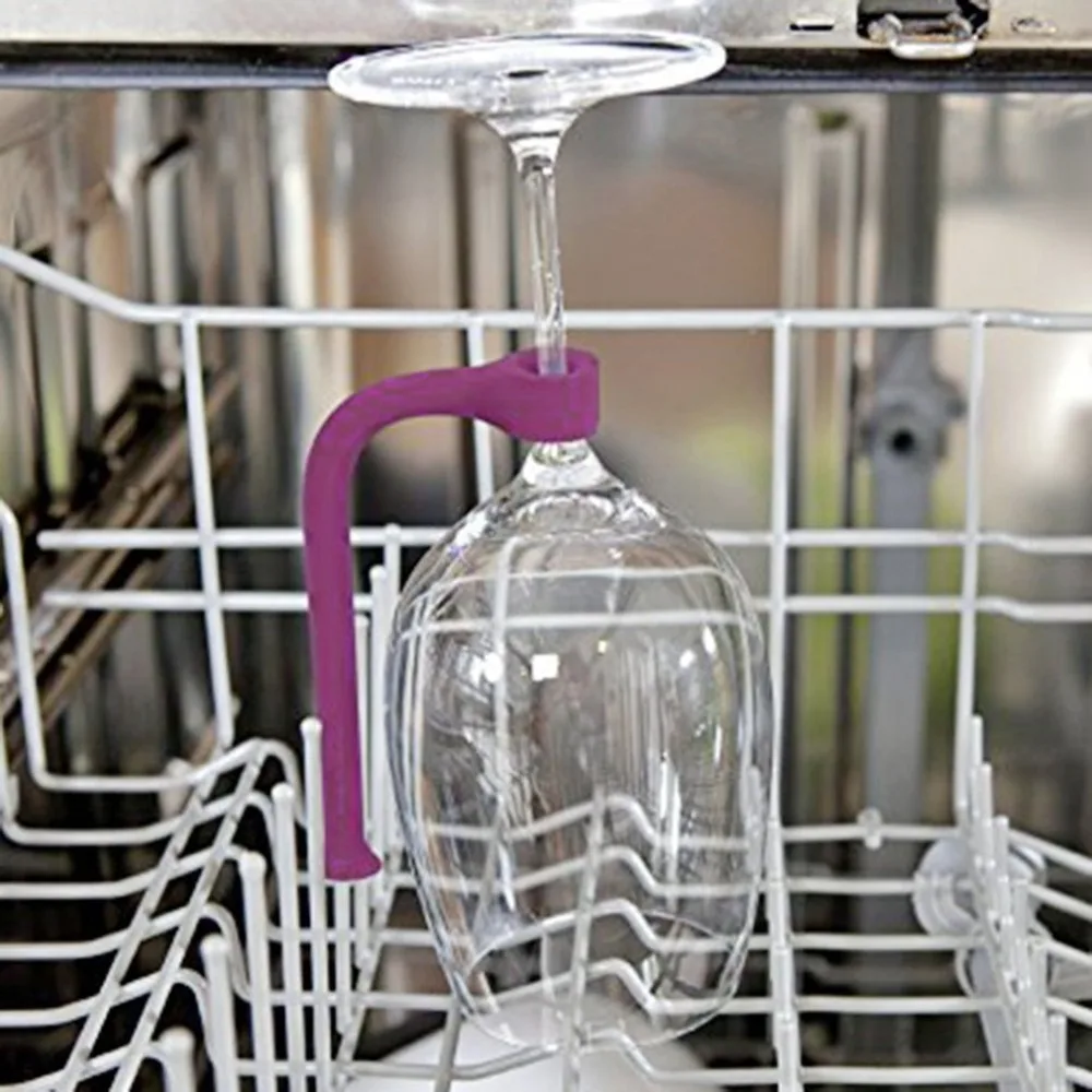 Stemware Saver Flexible Silicone Wine Glass Rack Dishwasher Attachment