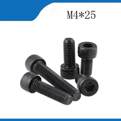 

M4 screws stainless nails,bolts 100pcs/lot M4*25 Black Nylon Allen Bolt Hex Socket Head Cap Screws,reviter