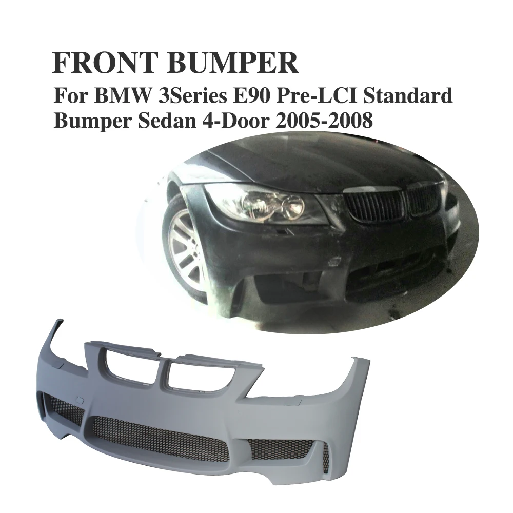 

PU Unpainted Grey Primer Auto Car Front Bumper Body Kit for BMW 3Series E90 Pre-LCI Standard Bumper Sedan 4-Door 2005-2008