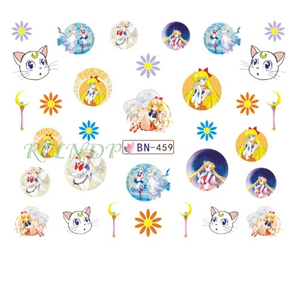

Nail stickers art decoration slider lovely Sailor Moon Cat adhesive design Water decals manicure lacquer accessoires polish foil