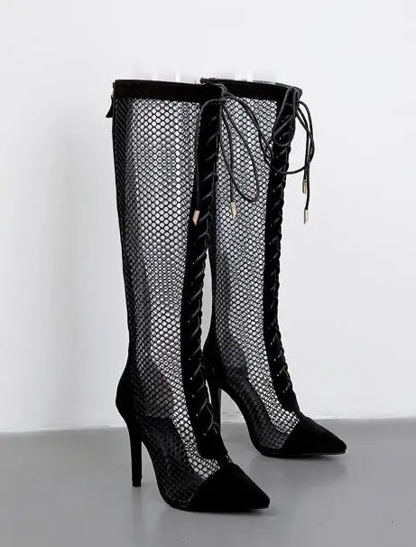 thigh high boots with cutouts