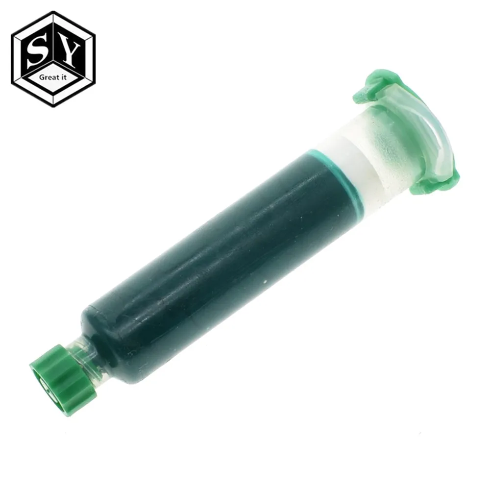 

MECHANIC 10ML GREEN UV SOLDER MASK BGA PCB PAINT PREVENT CORROSIVE ARCING Soldering Paste Flux PCB UV Photosensitive Inks