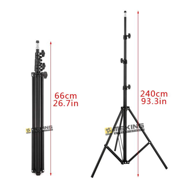Prix pour Meking 260 cm 93.3in lumière stand md-2400 trépied pour l'éclairage soutien système photographique steadycam steadicam Prix pour Meking 260 cm 93.3in lumière stand md-2400 trépied pour l'éclairage soutien système photographique steadycam steadicam