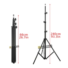 Wholesale Meking 260cm 93.3in Light Stand MD-2400 tripod for lighting support system photographic steadycam steadicam