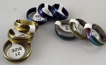 

Wholesale 48 pcs mix color of beautiful imitation opal rings Fashion jewelry