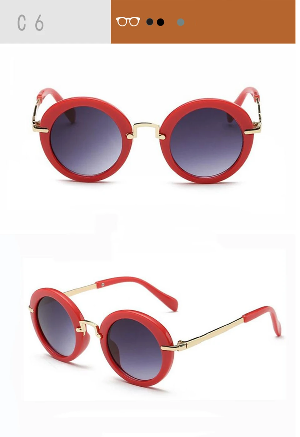 RHAMAI Metal frame kids Sunglasses girls boys glasses Eyewear baby children sunglasses uv400 Sun glasses oculos infantil (8)