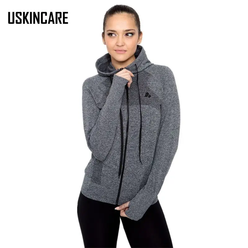 Brand Women Sports Jackets Running Coat Hoodies Front Zipper Coat