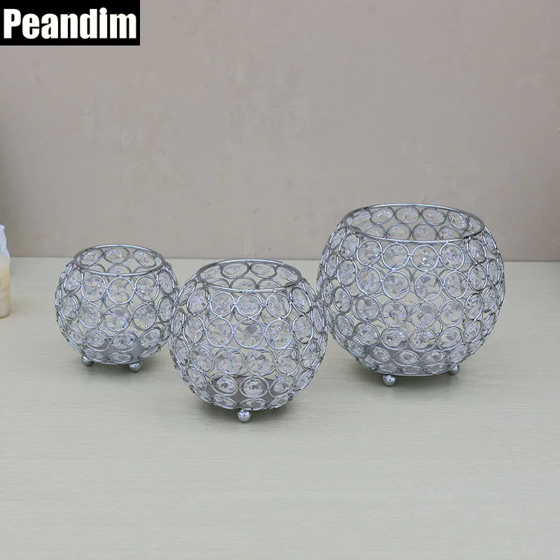PEANDIM Votive подсвечник из серебра K9 Хрустальный свадебный стол центральный предмет