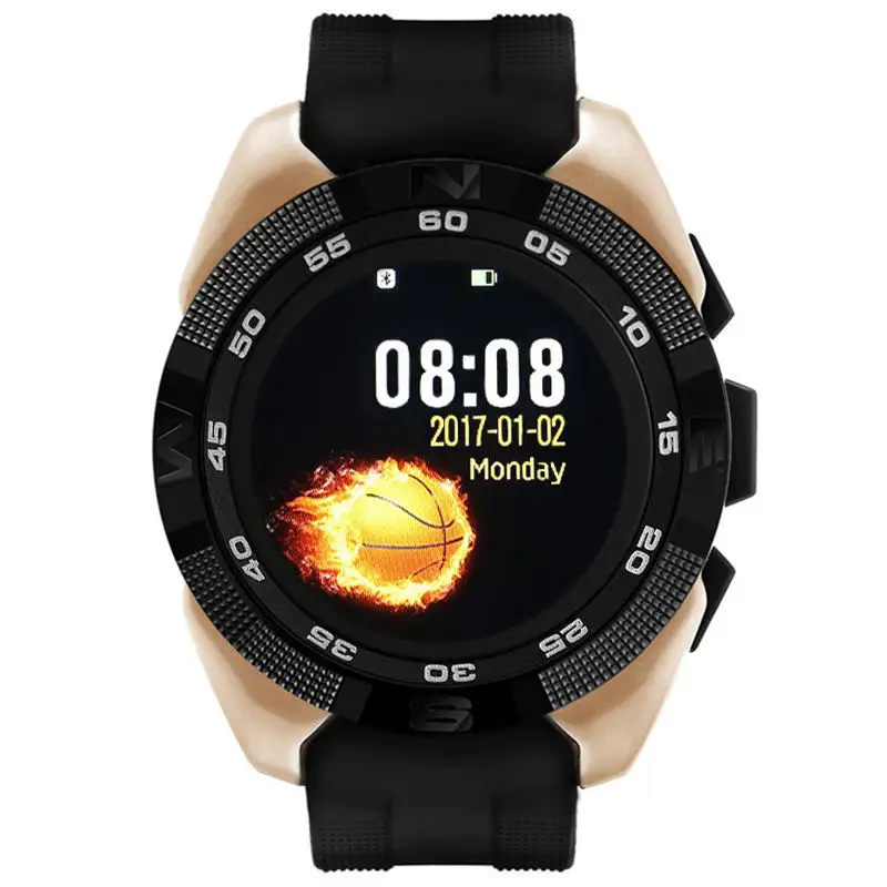 Мужчины Смарт телефон часы Сердечного ритма Step counter Секундомер Ультра тонкий
