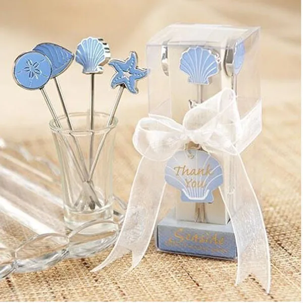 

High Quality 4Pcs European-style Wedding Creative Gift Cartoon Blue Sea Cake Fruit Fork Set Cutlery Creative Fork AY871833