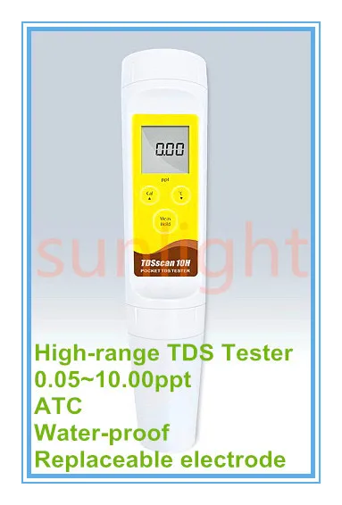 

High-Range 0.05-10.00ppt Pen TDS Meter for Organic Liquids and Waste-water