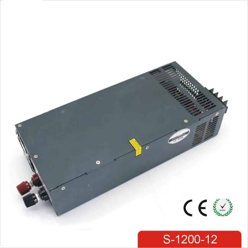 CE Soro 220 V вход 1200 W 12 v 100A источник питания одиночный выход импульсный источник питания для светодиодной полосы света переменного тока источник бесперебойного питания постоянного тока AC-dc