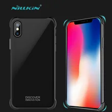 Nillkin для iPhone XS X чехол для телефона 2.5D Закаленное стекло Панель задняя крышка подходит для автомобиля магнитный для iPhone XS X противоударный защитный чехол