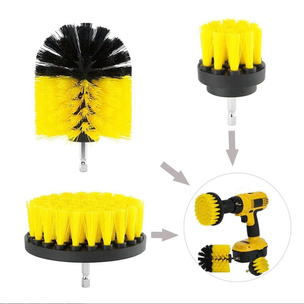 Power Brush Tile and Grout Bathroom Cleaning Scrub Brush Power Brush Drill Attachment