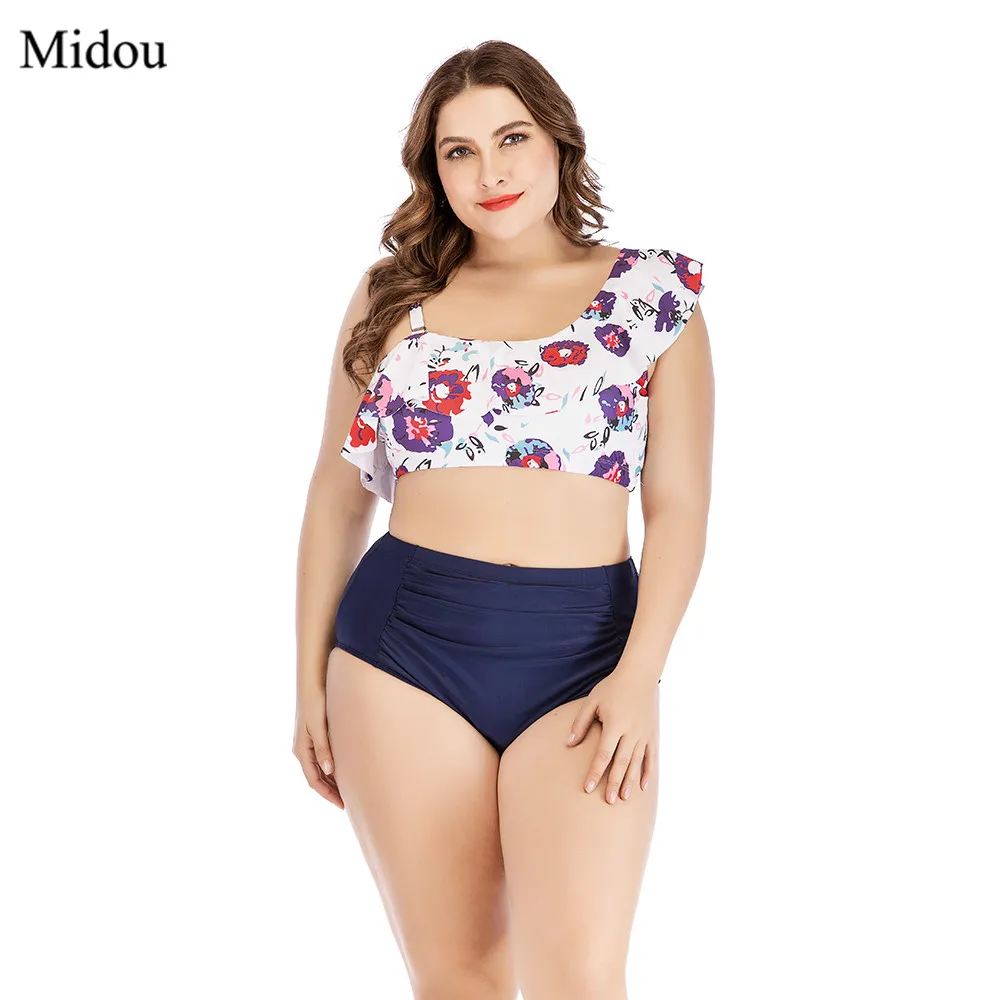 

Midou 4XL plus size Swimwears Women Halter Padded Sexy Brazilian Bikini Set Bathing Push Up Bikini Set Solid wine bikini set