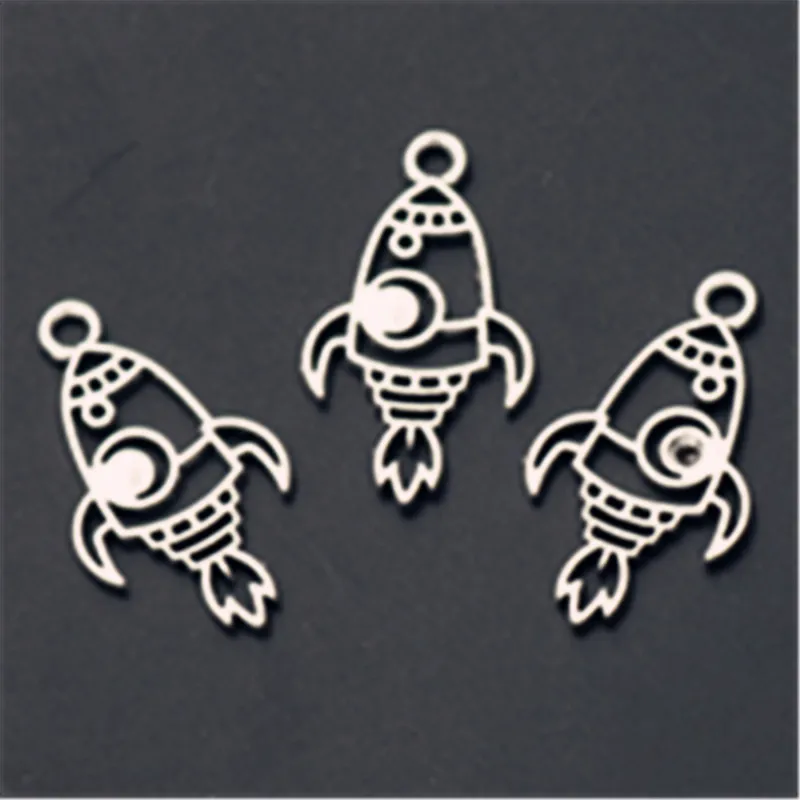 

15pcs Antique Silver Mini Challenger Charm Bracelet Earrings DIY Metal Jewelry Alloy Pendants A900