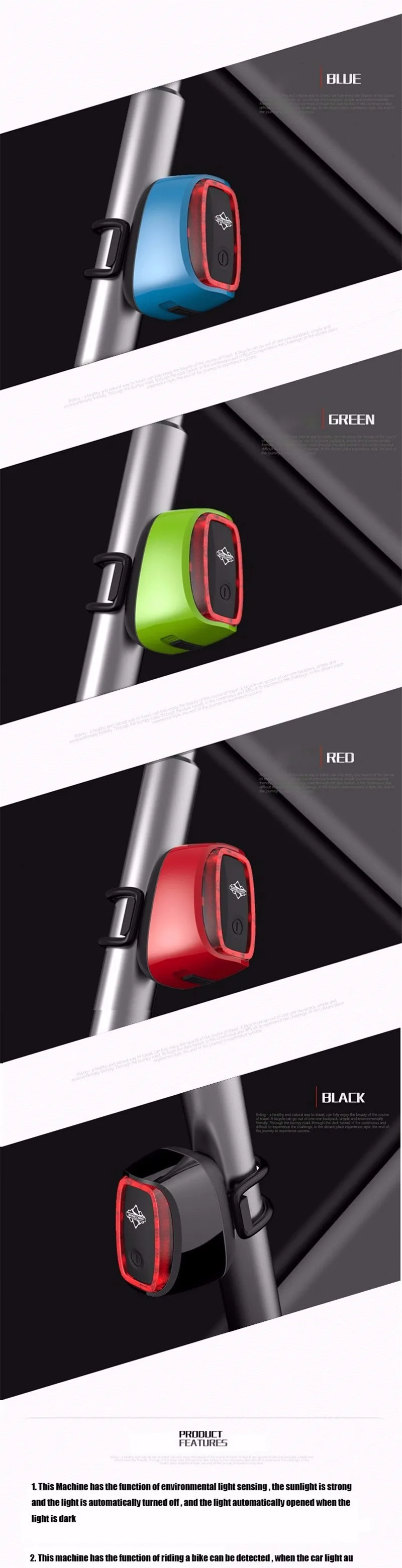 Perfect Basecamp Rear Bike light Taillight Safety Warning USB Rechargeable Bicycle Light Tail Lamp LED Cycling Bycicle Light BC-425 2