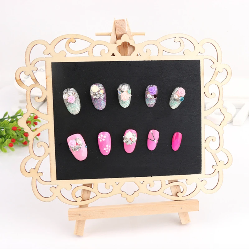 Buy Professional Retro wood nail art display stand