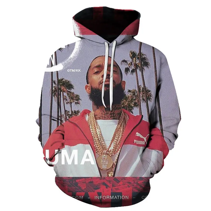 

Nipsey Hussle Fan Souvenir Sweatshirt Men Hip Hop 3D Print Mens Hoodies Pullover Hip Hop Mens Tracksuit Sweatshirts Hoodie Pop