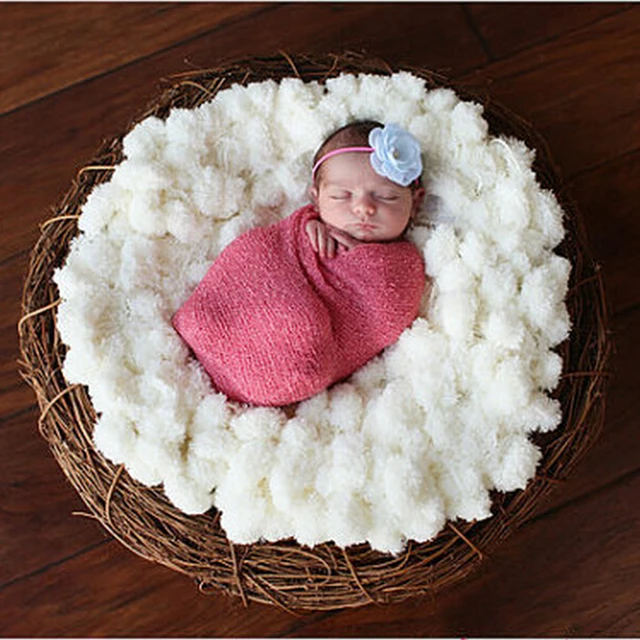 1PCS Baby Soft Blanket Photography For Photo Props 60*60cm white