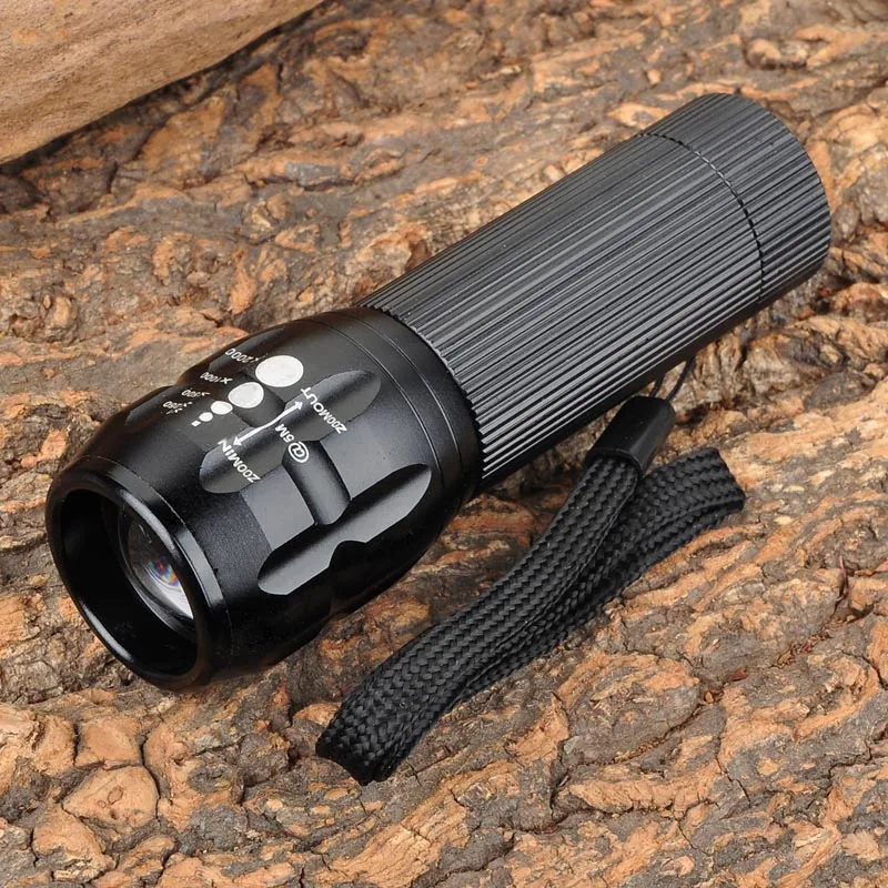 1 mode 360lm White Light LED Flashlight Glass Lens Zooming P4 LED Lamp Torch mini Flashlight (3