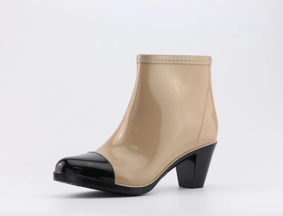 women's rain boots with high heels