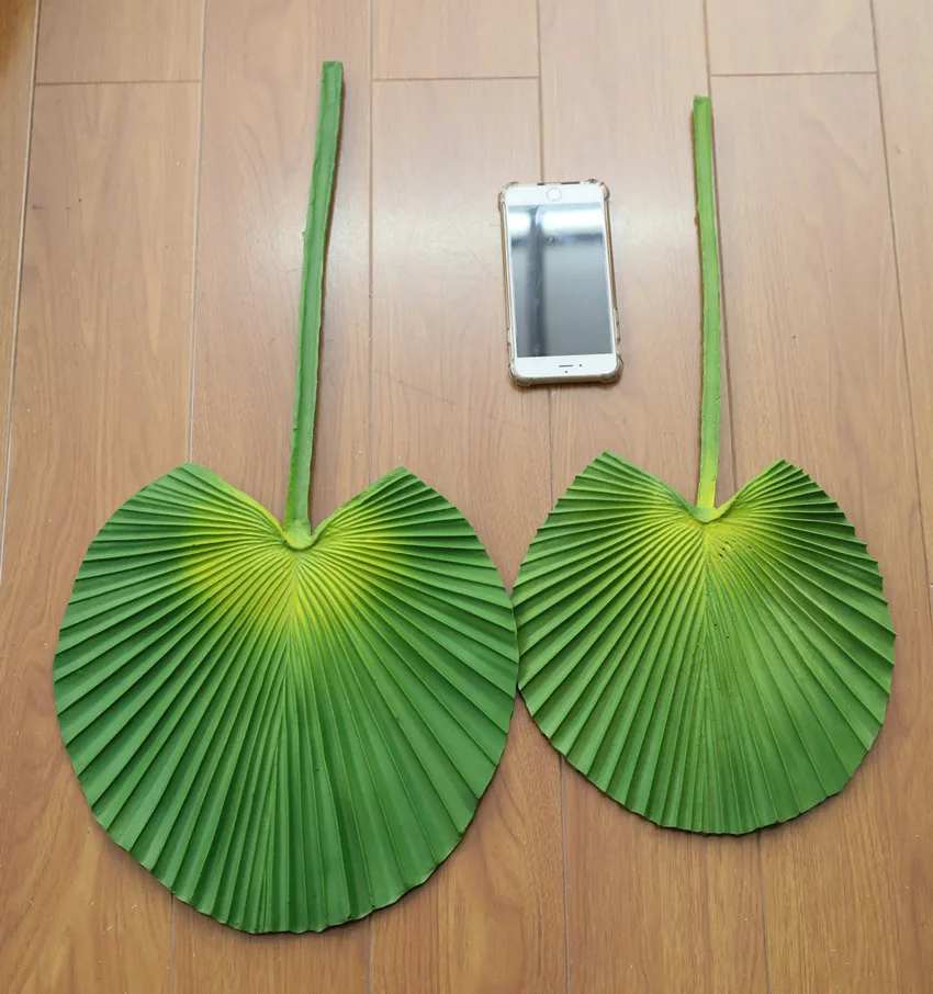 Искусственные Пальмовые Листья растения искусственная кожа зеленый лист для дома свадебный стол цветочные украшения