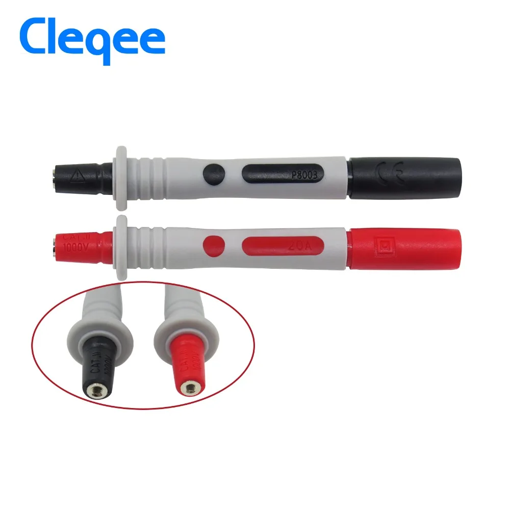 Cleqee P8003 p8001 1set 2pcs Multimeter Probe Replaceable gilded Needle Multi-purpose Test pen