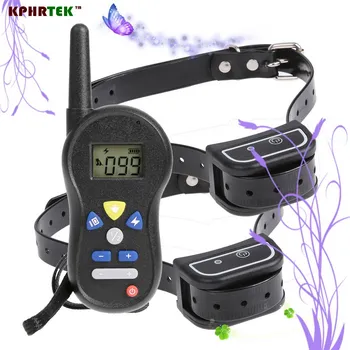 

50pcs/lot Remote Pet Dog Training Collar Rechargeable Waterproof Dog Shock Training Collar with LCD Display for 2 Dogs