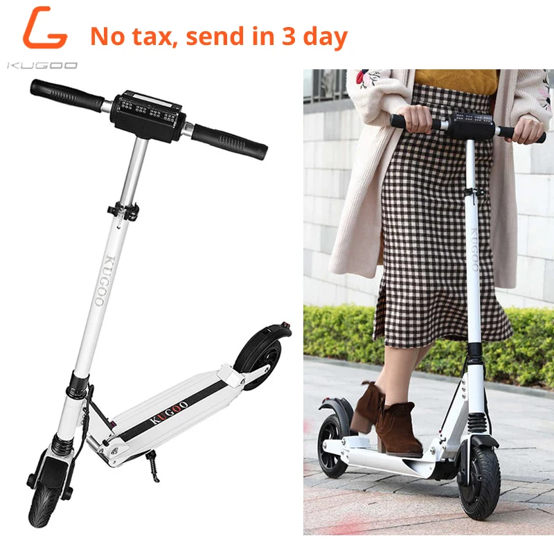 Poland stock KUGOO S1 patinete electrico adulto scooter plegable 350W Motor Folding 8.5 inch tire Braking Distance 4m 120kg load