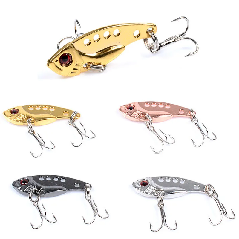 

Free Shipping 3.5cm_3.8g/7g/11g Fishing Lure Artificial VIB Hard Bait Bauble Chatterbait ALLWater Wobbler Popper YU020