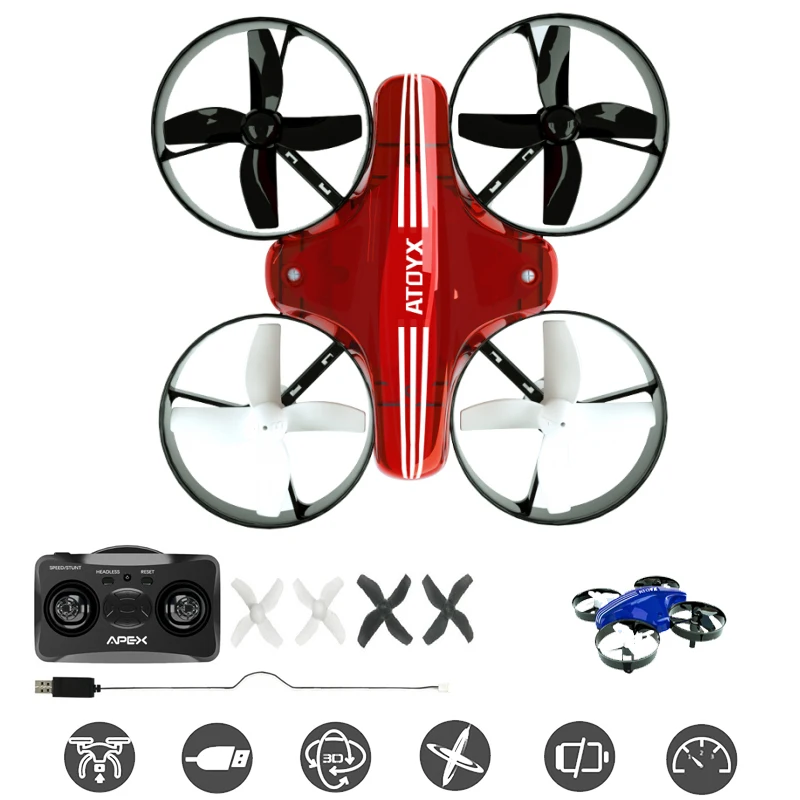 

Mini Drone RC Quadcopter Remote Control Helicopter Altitude Hold Headless Speed Adjustable Racing Drones Kids Gift Toys