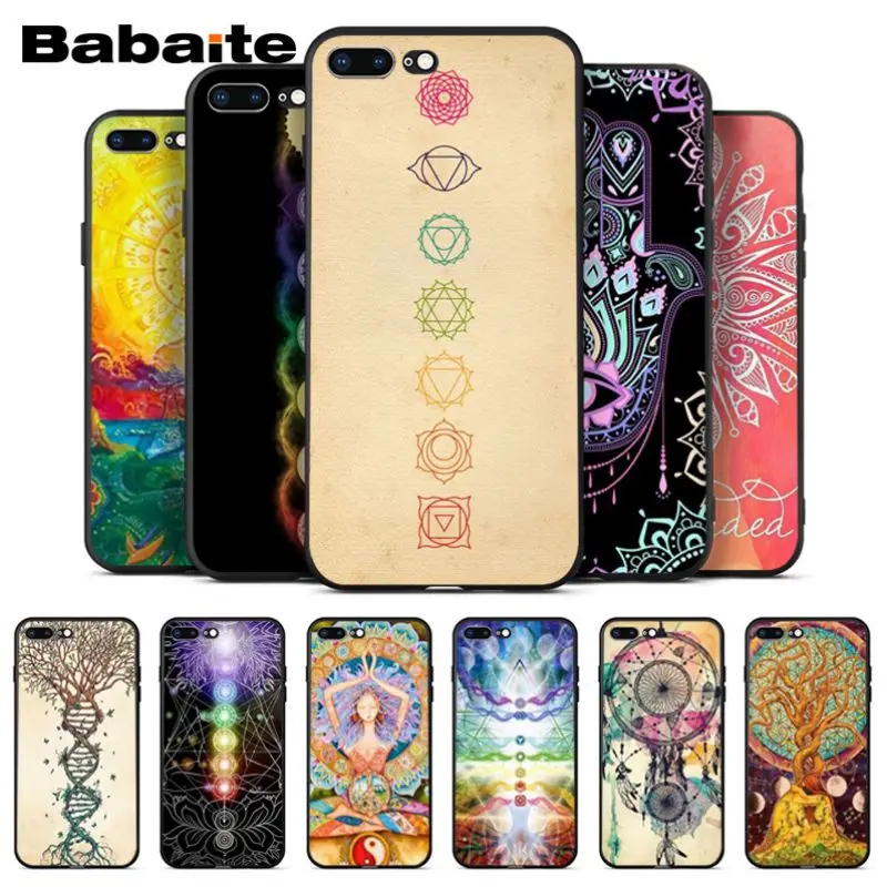 Babaite The mandala chakra Insist yoga Custom Photo Soft Phone Case for iPhone 8 7 6 6S Plus 5 5S SE XR X XS MAX Coque Shell | Мобильные