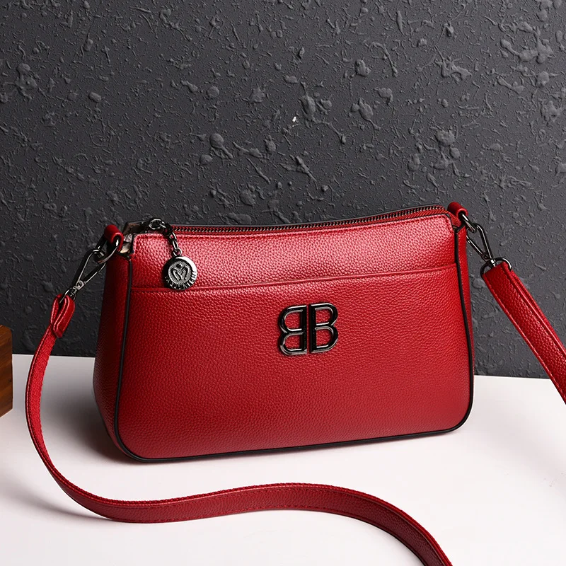 2019 جديد أزياء لينة جلدية أنيقة حقائب النساء حقائب جلد طبيعي صغيرة الأزياء Crossbody حقائب للنساء حقيبة كتف