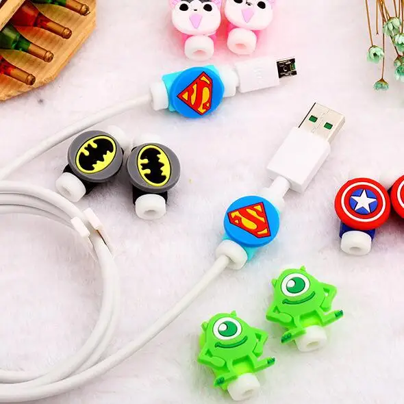 

New 10pcs For Samsung Xiaomi Android Cartoon Cable Protector USB Data Line Cord Protector Protective Case Cable Winder Cover