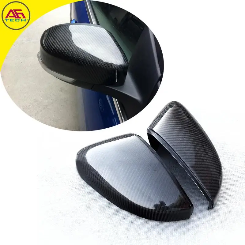 Real carbon fiber replacement type side wing mirror caps rearview