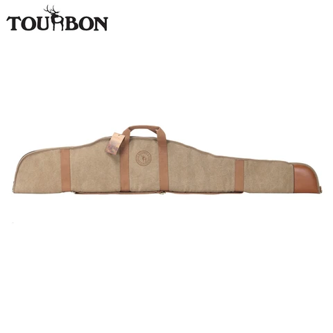 Arma de Proteção Tourbon Caça Mira Óptica Scoped Case Rifle Tiro Deslizamento Grosso Acolchoado Velo Lona Bolsa Arma Acessórios