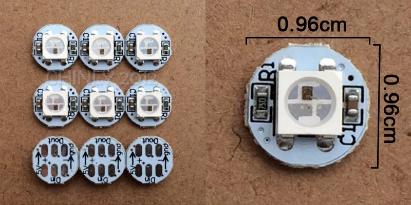 WS2812B матрица 4-контактный WS2812 светодиодный(chips On board) Радиатор 5V 5050 RGB WS2811 IC встроенным 10~ 1000 шт.(100 шт/гладильная доска