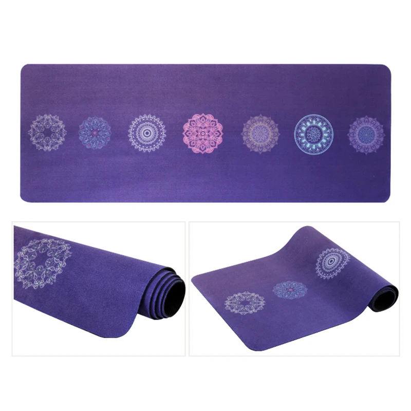 

XINYOGA 1pcs SUEDE (MICROFIBER) YOGA MATS 183*68CM *5MM Suede Natural Rubber Anti Slip Printed Pilates